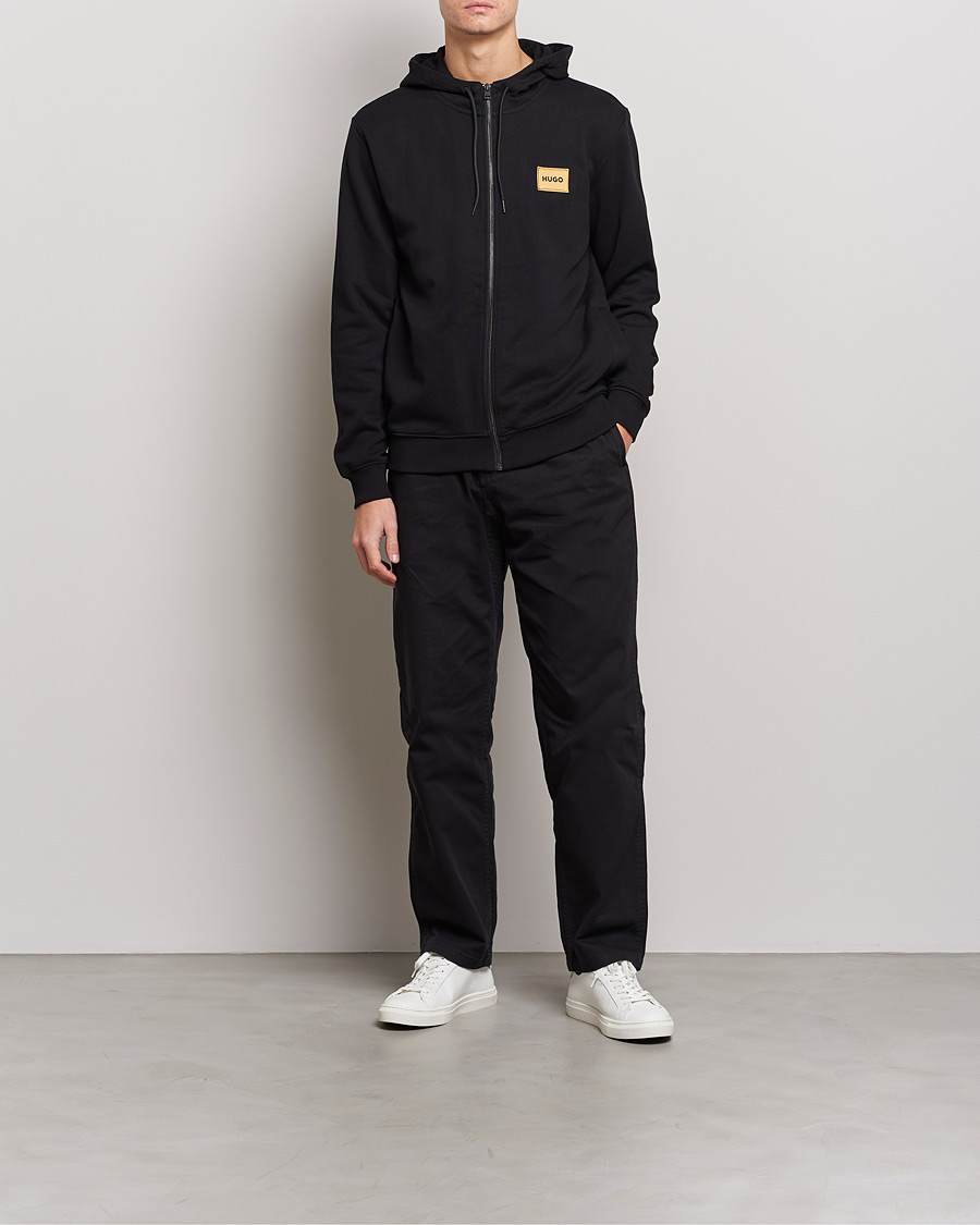 Herre | Trøjer | HUGO | Daple Full Zip Hoodie Black