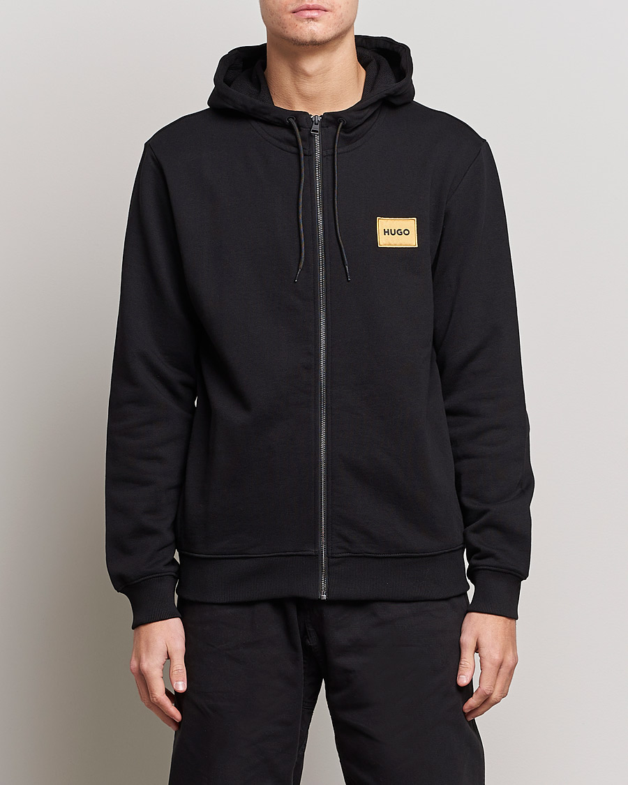 Herre | Trøjer | HUGO | Daple Full Zip Hoodie Black
