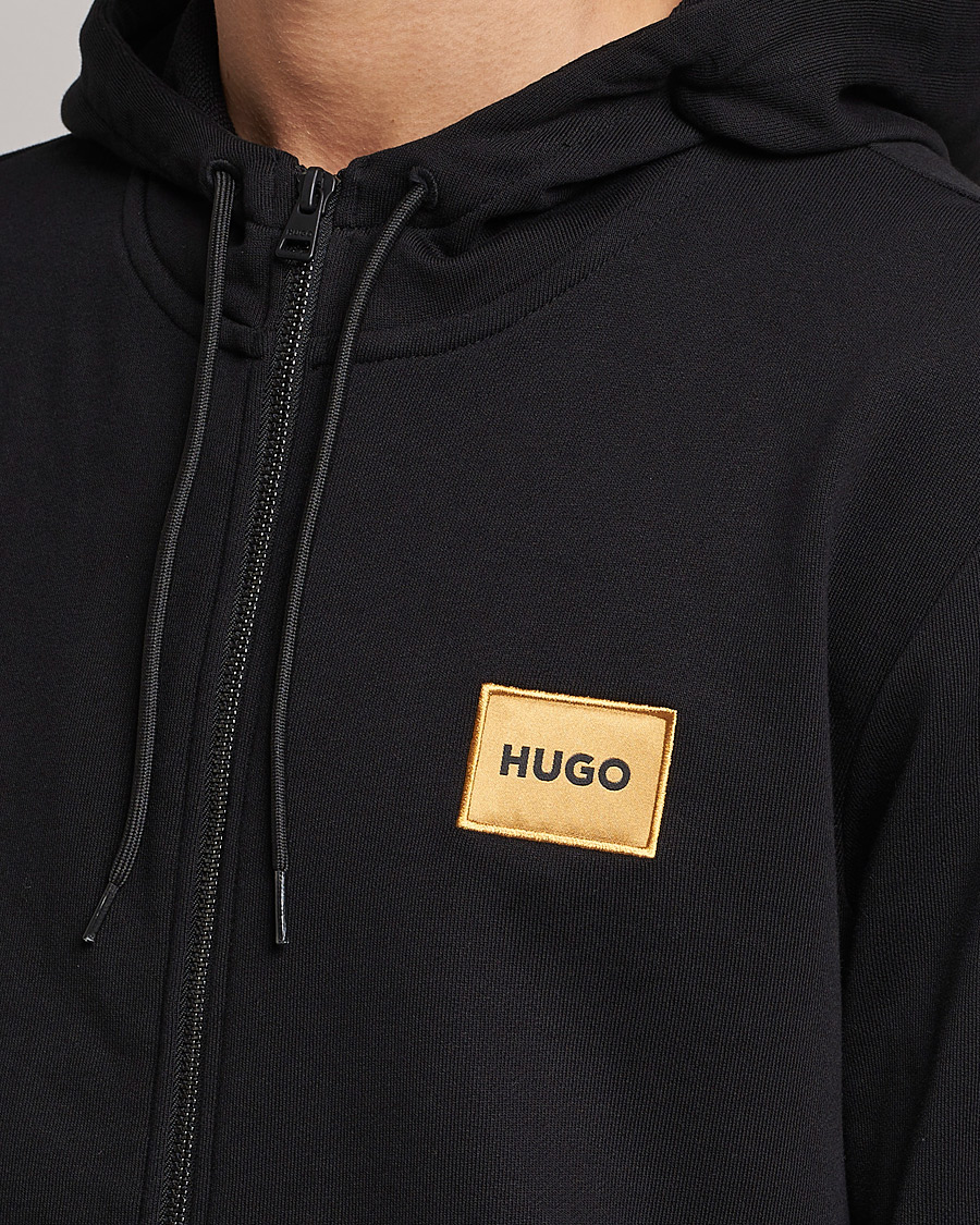 Herre | Trøjer | HUGO | Daple Full Zip Hoodie Black