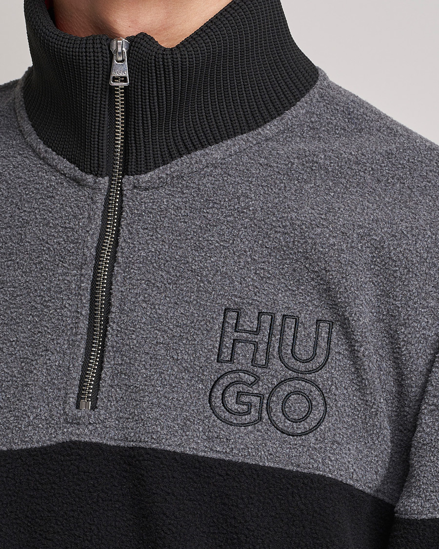 Herre | Trøjer | HUGO | Dorpin Half Zip Sweater Black