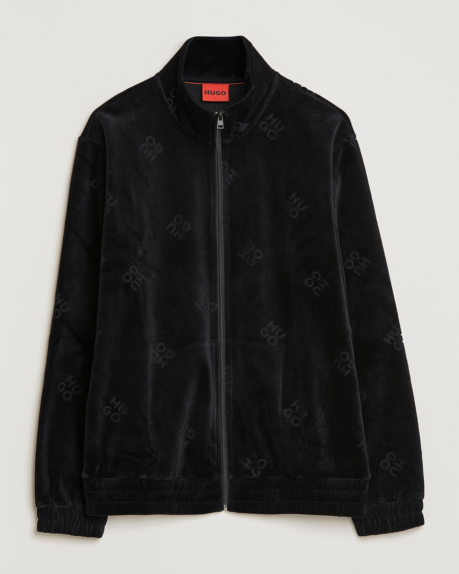 Herre | Trøjer | HUGO | Dornbill Velvet Full Zip Jacket Black