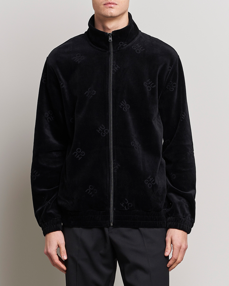 Herre | Full-zip | HUGO | Dornbill Velvet Full Zip Jacket Black