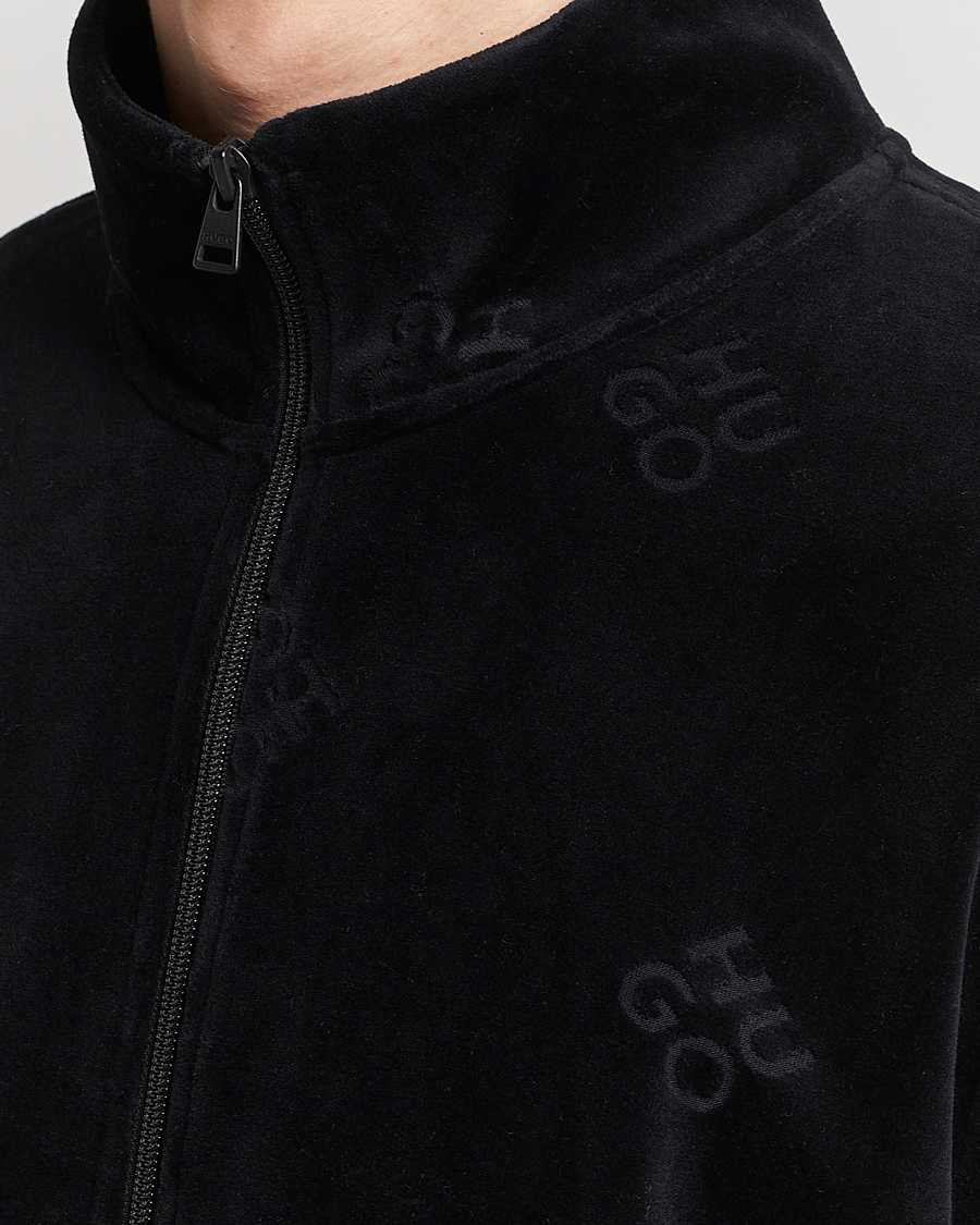 Herre | Trøjer | HUGO | Dornbill Velvet Full Zip Jacket Black