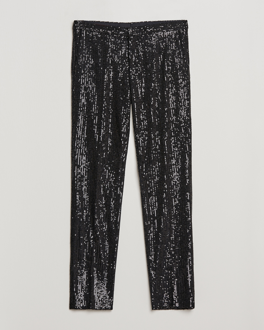 Herre | Bukser | HUGO | Hesten Shiny Tuxedo Trousers Black