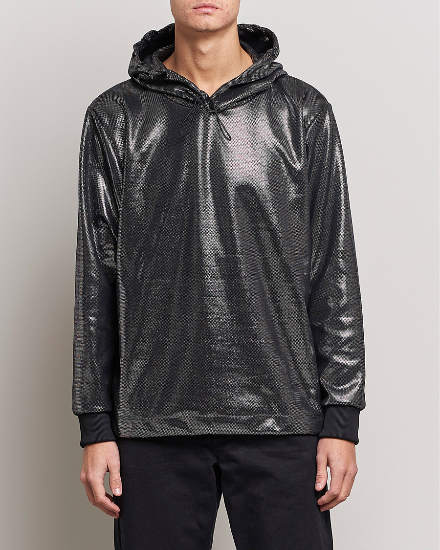 Herre | Trøjer | HUGO | Descolar Shiny Hoodie Black
