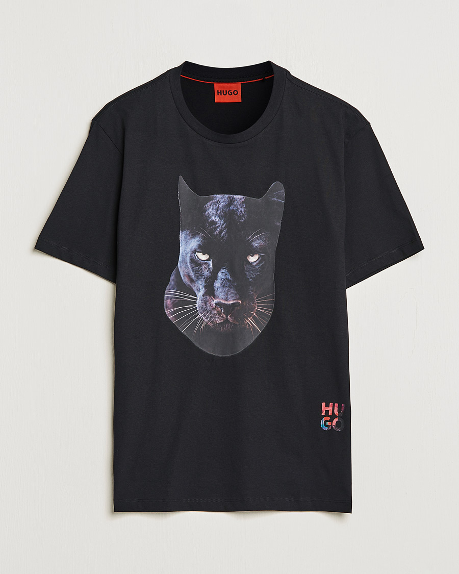 Herre | T-Shirts | HUGO | Deetah Logo Crew Neck T-Shirt Black