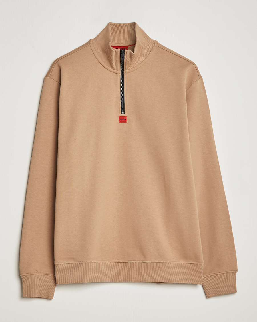 Herre | Trøjer | HUGO | Durty Half Zip Sweater Medium Beige