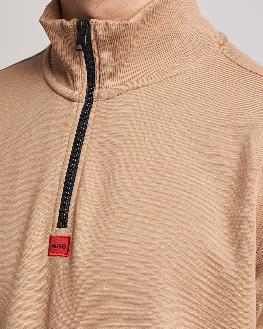 Herre | Trøjer | HUGO | Durty Half Zip Sweater Medium Beige
