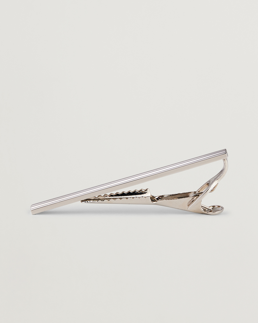 Herre | Business & Beyond | Amanda Christensen | Ribbed Tie Clip Silver