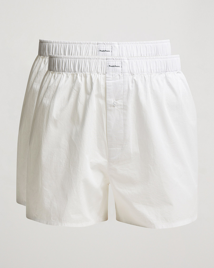 Herre | Undertøj | Bread & Boxers | 2-Pack Boxer Shorts White