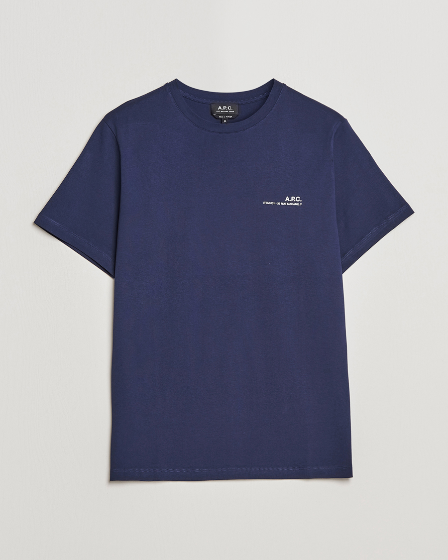 Herre | T-Shirts | A.P.C. | Item T-Shirt Navy