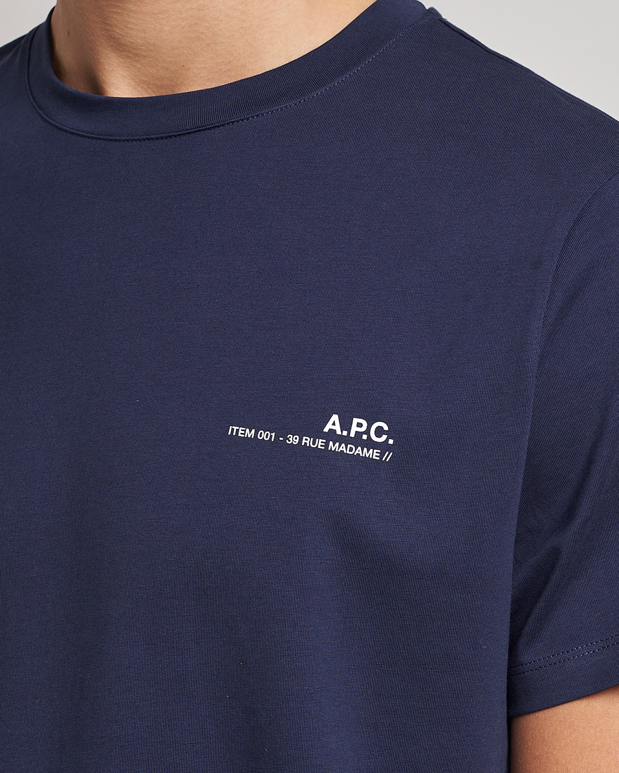 Herre | T-Shirts | A.P.C. | Item T-Shirt Navy