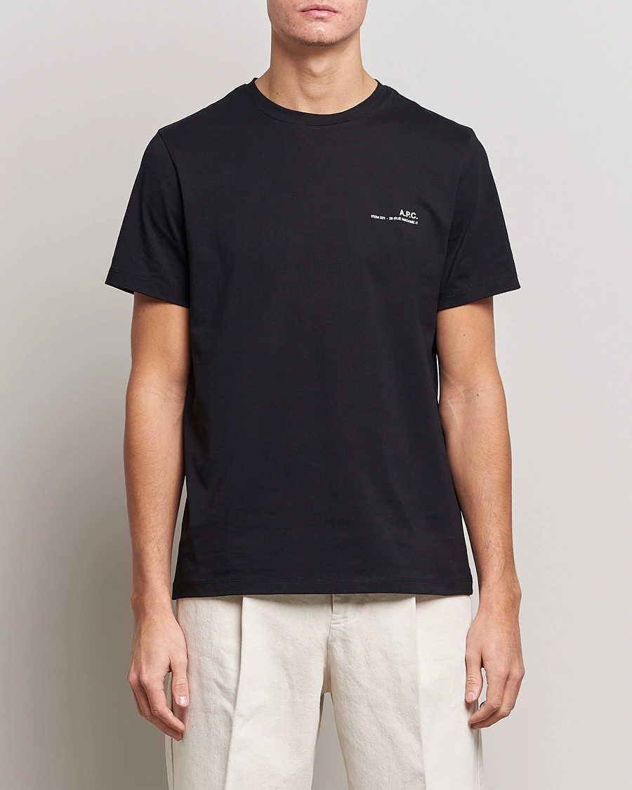 Herre | Kortærmede t-shirts | A.P.C. | Item T-Shirt Black