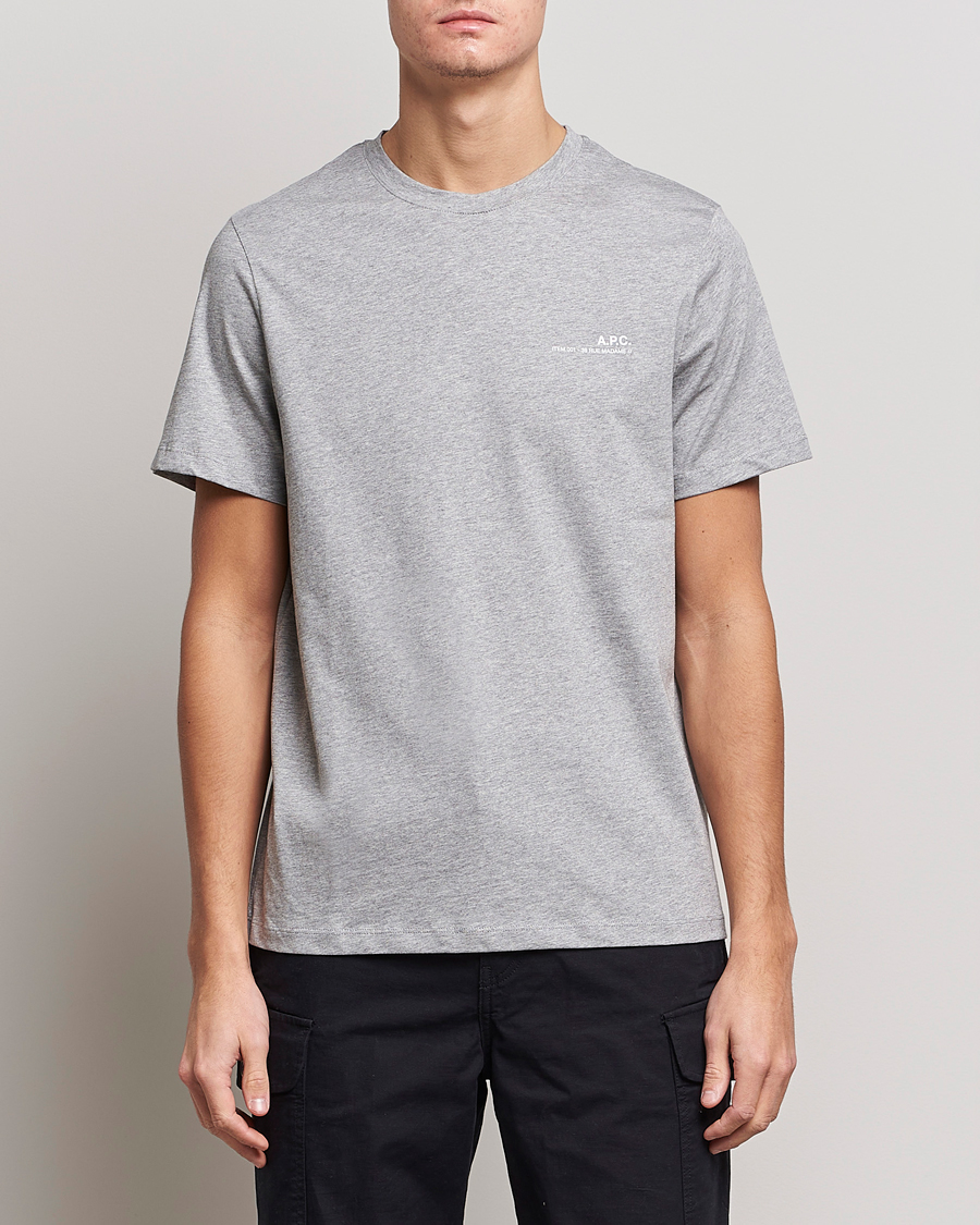 Herre | Kortærmede t-shirts | A.P.C. | Item T-Shirt Heather Grey