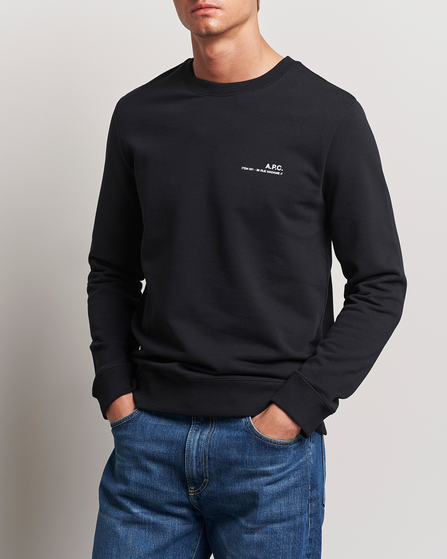 Herre | Contemporary Creators | A.P.C. | Item Sweatshirt Black