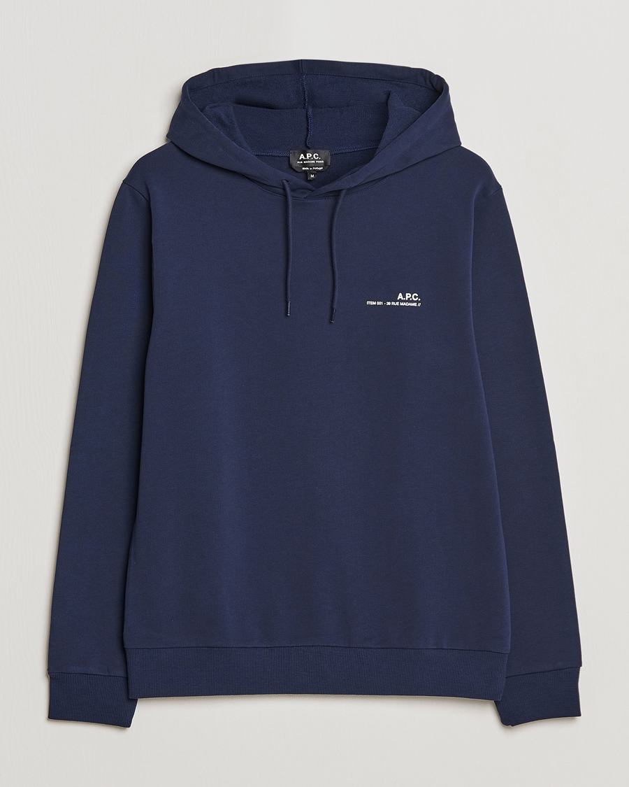 Herre | Trøjer | A.P.C. | Item Hoodie Navy