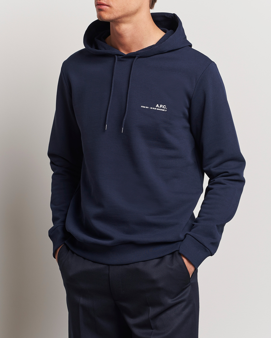 Herre | Tøj | A.P.C. | Item Hoodie Navy