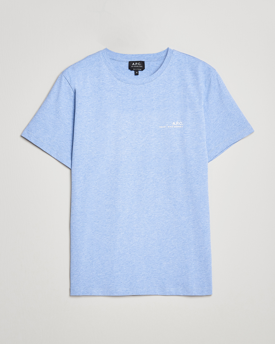 Herre | T-Shirts | A.P.C. | Item T-Shirt Bleu Ciel