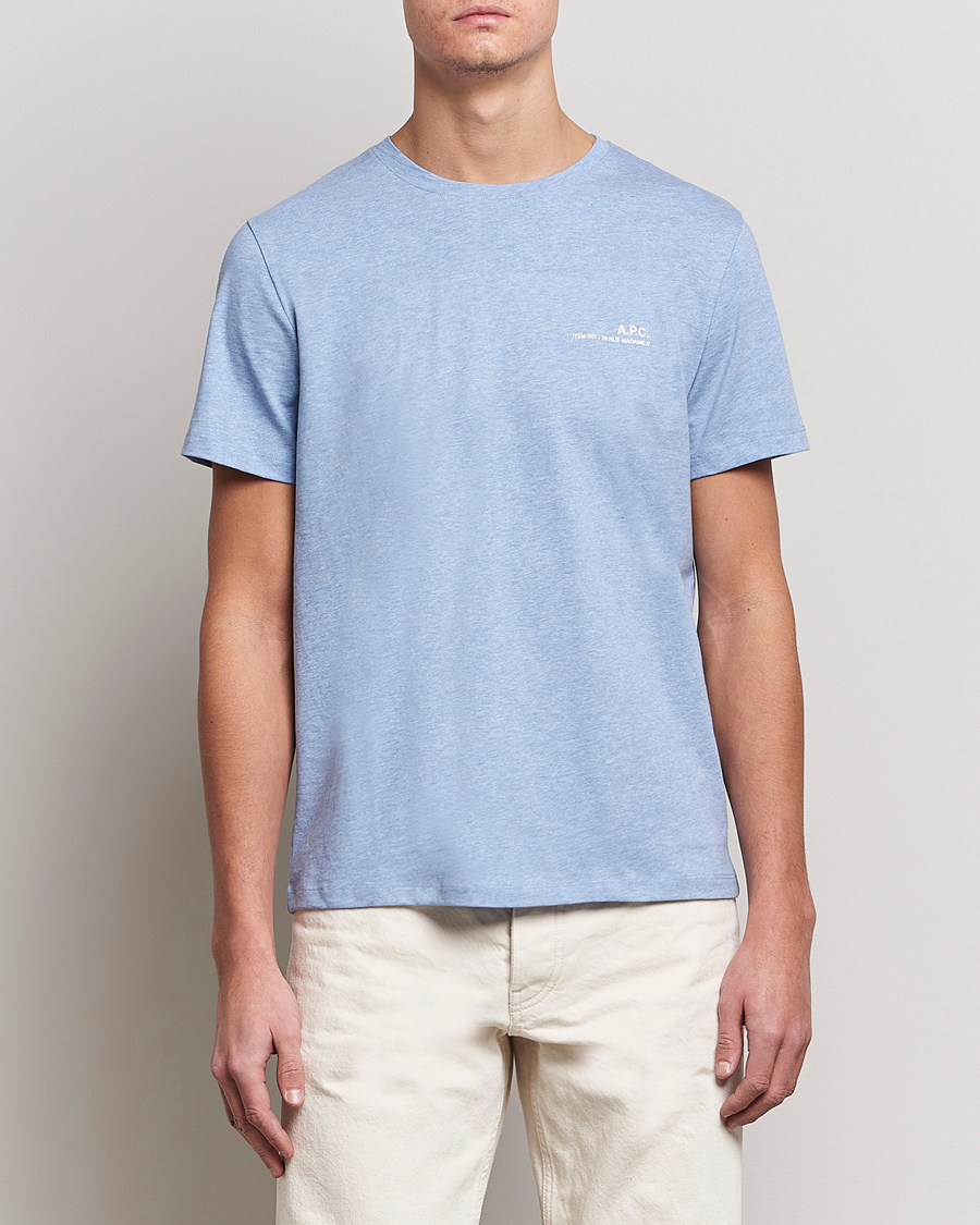 Herre | T-Shirts | A.P.C. | Item T-Shirt Bleu Ciel