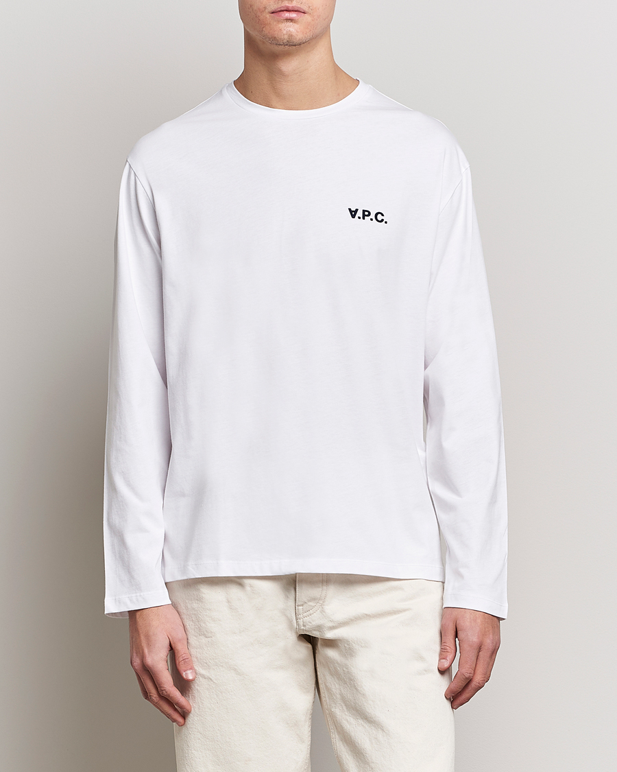 Herre | T-Shirts | A.P.C. | VPC Long Sleeve T-Shirt White