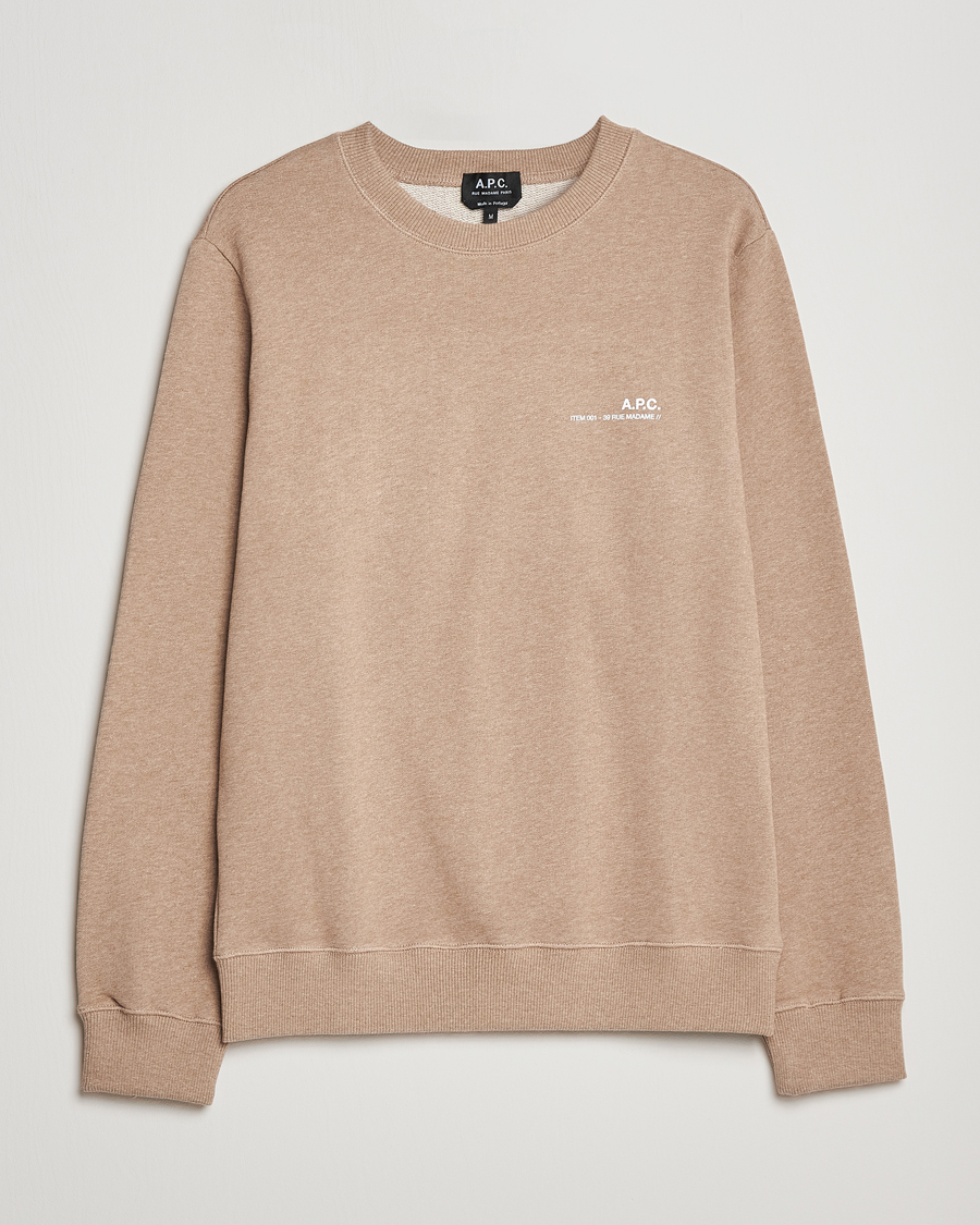 Herre | Trøjer | A.P.C. | Item Sweatshirt Heather Beige