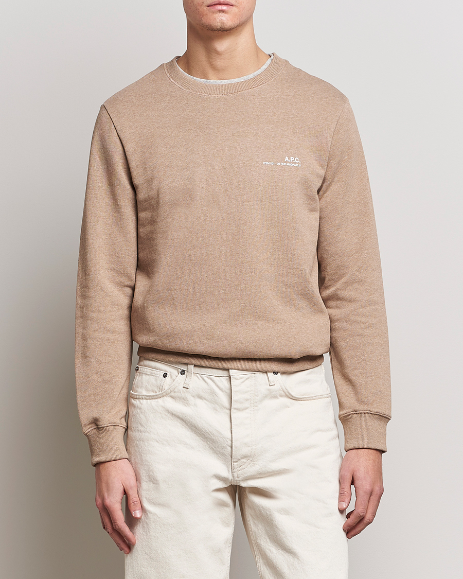 Herre | Sweatshirts | A.P.C. | Item Sweatshirt Heather Beige
