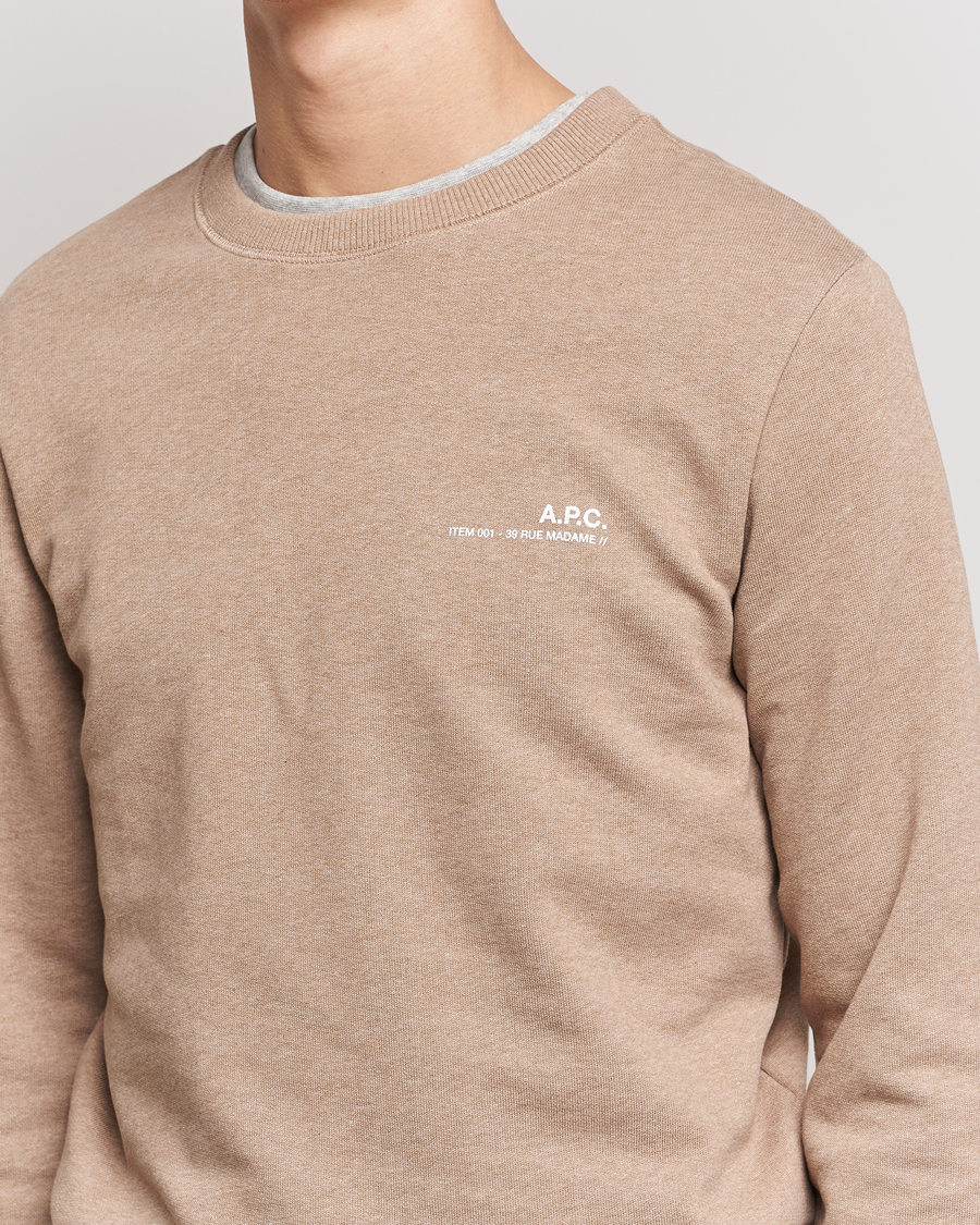 Herre | Trøjer | A.P.C. | Item Sweatshirt Heather Beige
