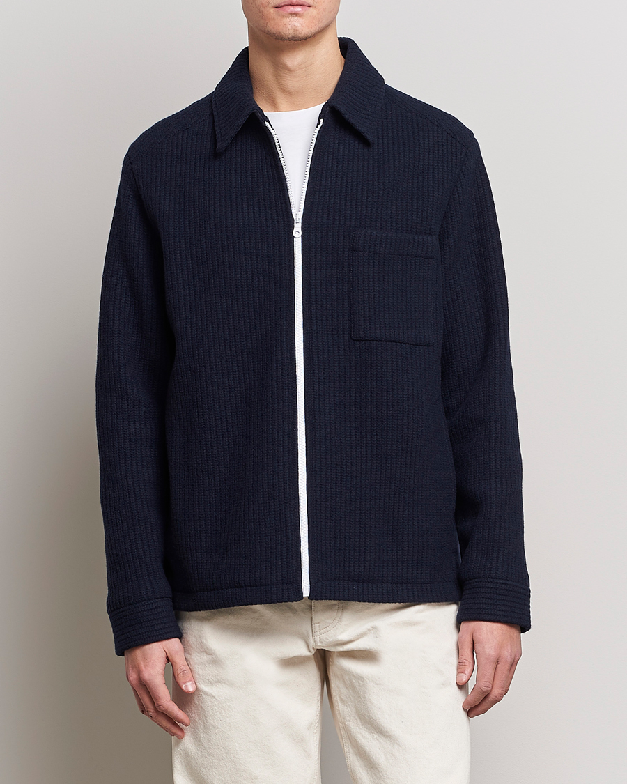Herre | Jakker | A.P.C. | Wool Blouson Jacket Navy