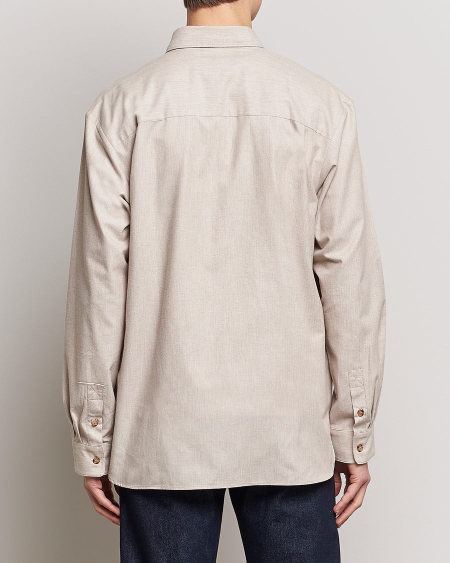 Herre | Skjorter | A.P.C. | Marlo Flannel Shirt Heather Beige