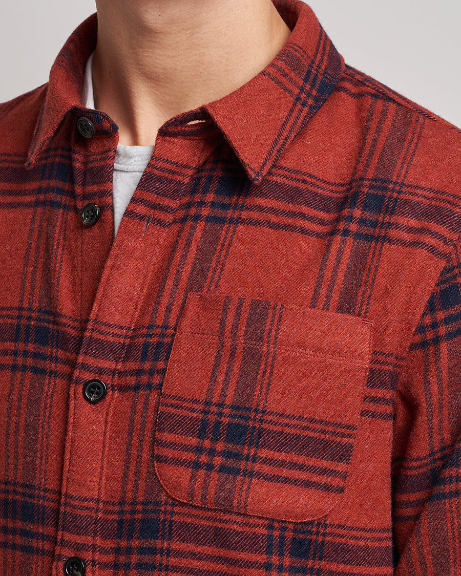 Herre | Skjorter | A.P.C. | Trek Heavy Overshirt Brick Red