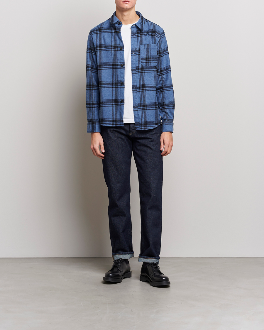 Herre | Skjorter | A.P.C. | Trek Heavy Overshirt Blue Check