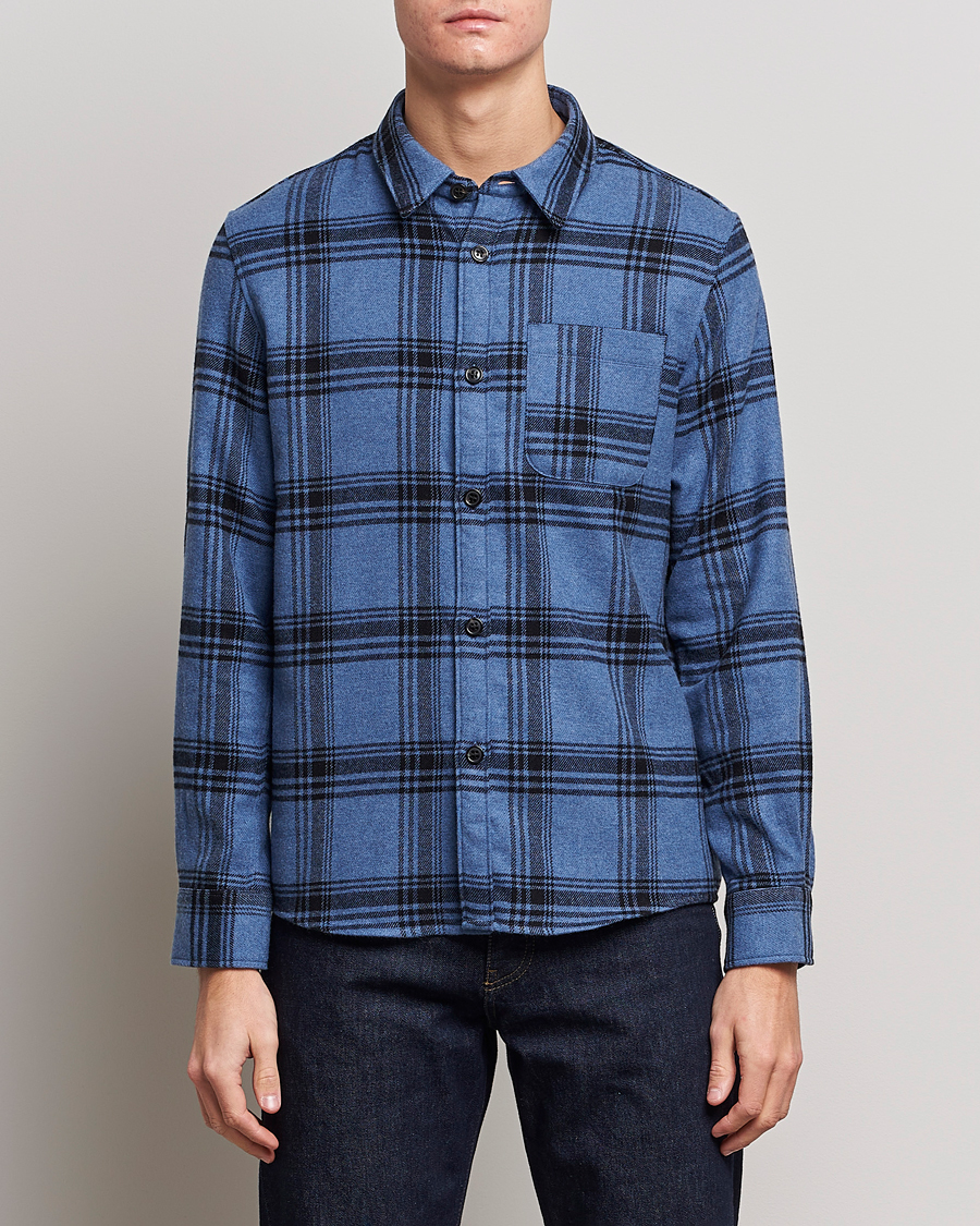 Herre | Forårsjakker | A.P.C. | Trek Heavy Overshirt Blue Check
