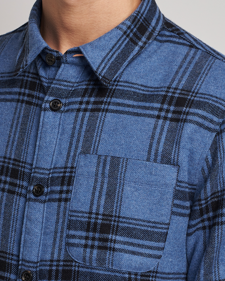 Herre | Skjorter | A.P.C. | Trek Heavy Overshirt Blue Check