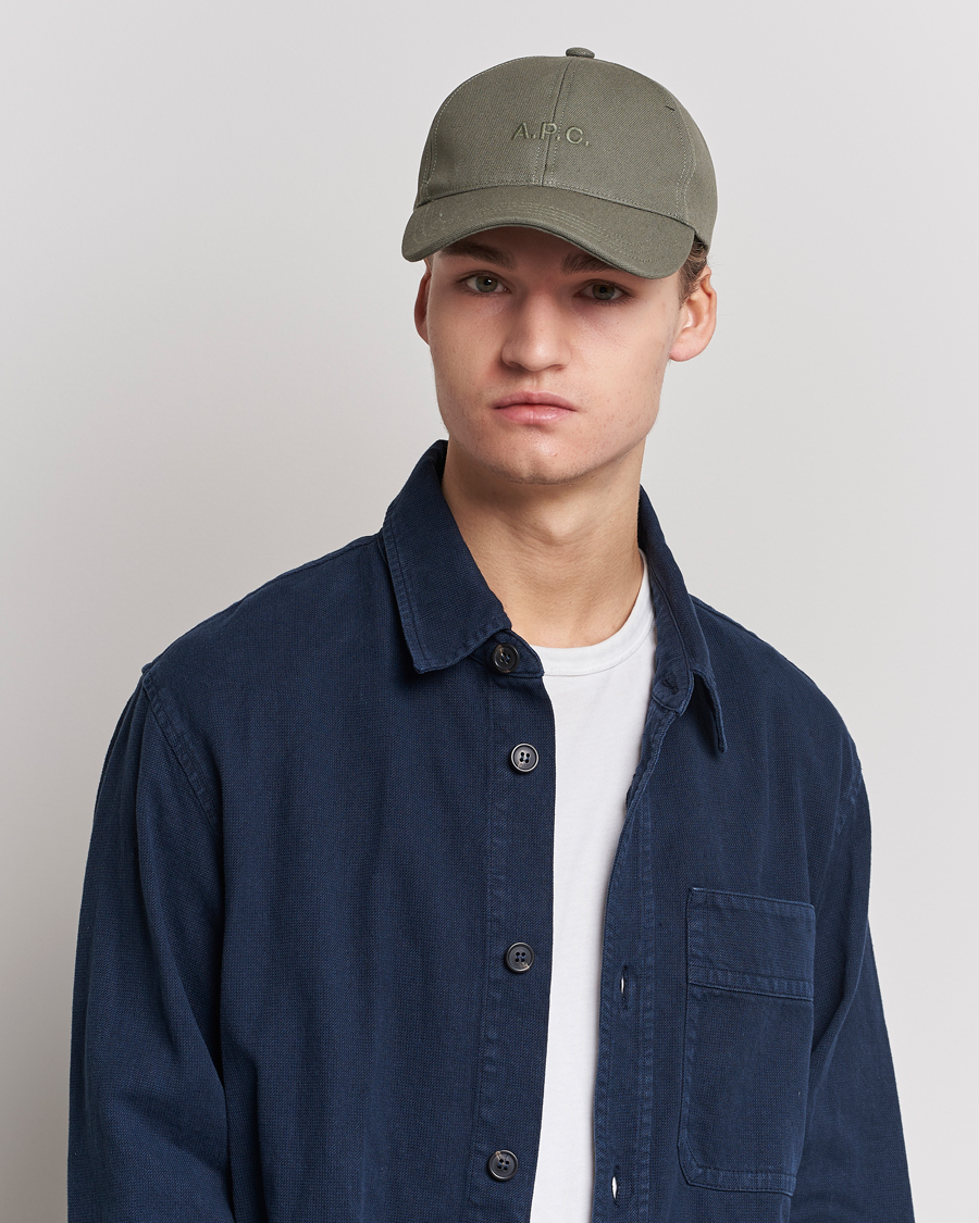 Herre | Hatte & kasketter | A.P.C. | Charlie Baseball Cap Khaki Green