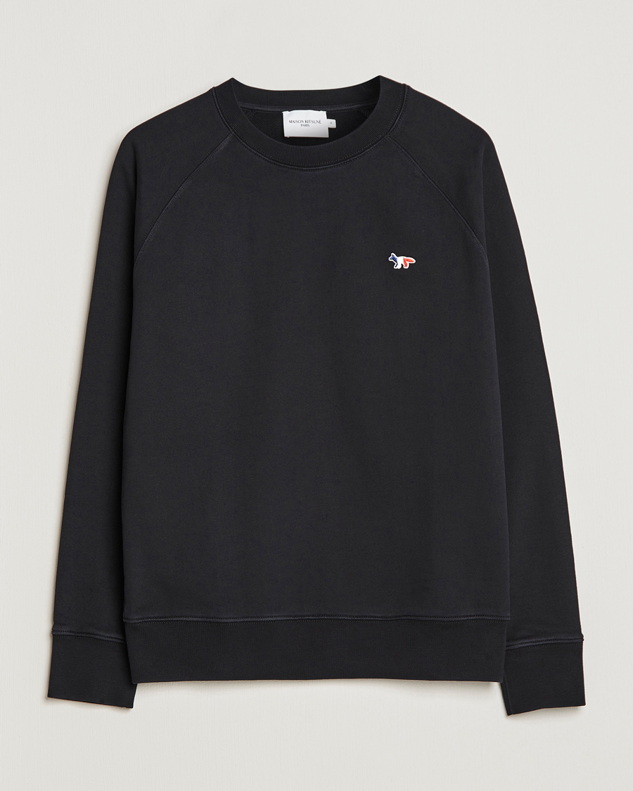 Seraph Lykkelig tyngdekraft Maison Kitsuné Tricolor Fox Sweatshirt Black - CareOfCarl.dk