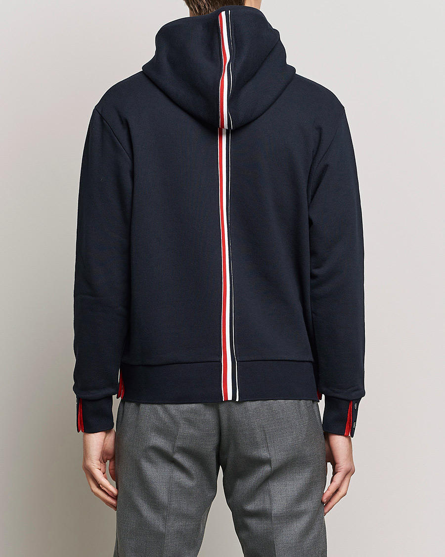 Herre | Trøjer | Thom Browne | Center Back Full Zip Hoodie Navy