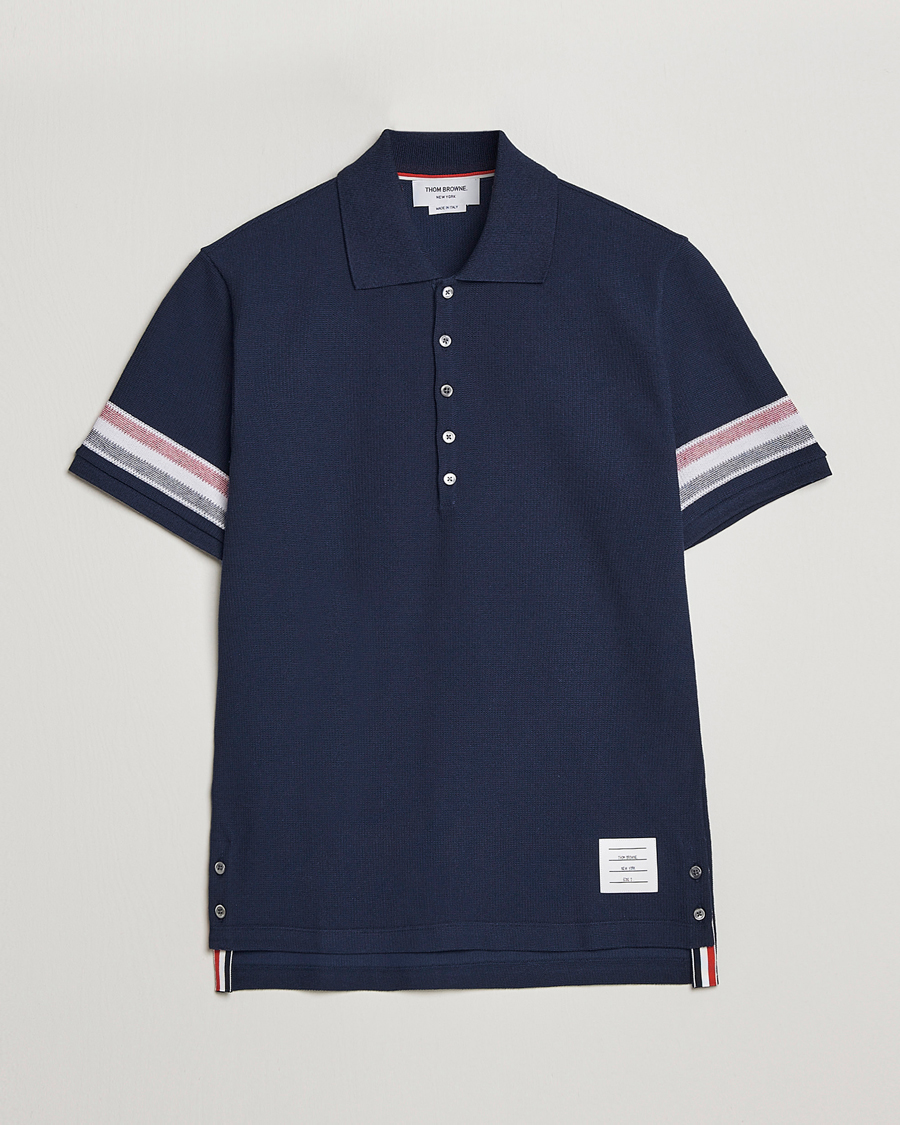 Herre | Polotrøjer | Thom Browne | RWB Stripe Polo Shirt Navy