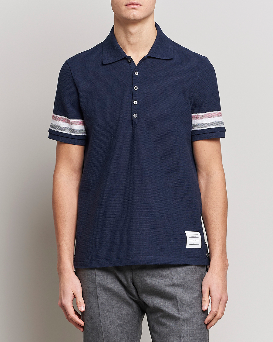 Herre | Polotrøjer | Thom Browne | RWB Stripe Polo Shirt Navy