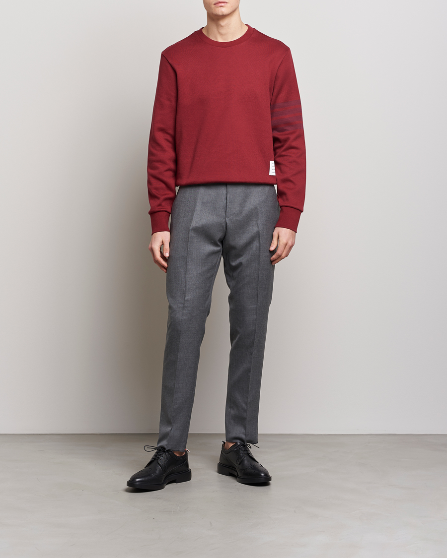Herre | Trøjer | Thom Browne | Tonal 4 Bar Sweatshirt Burgundy