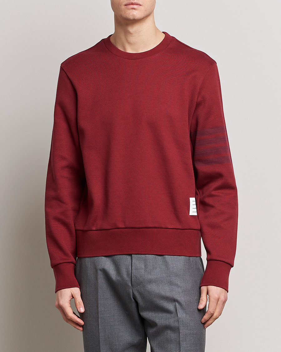Herre | Trøjer | Thom Browne | Tonal 4 Bar Sweatshirt Burgundy