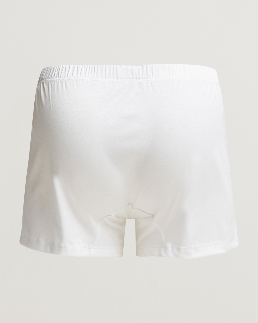 Herre | Boxershorts | Zimmerli of Switzerland | Sea Island Cotton Boxer Shorts White