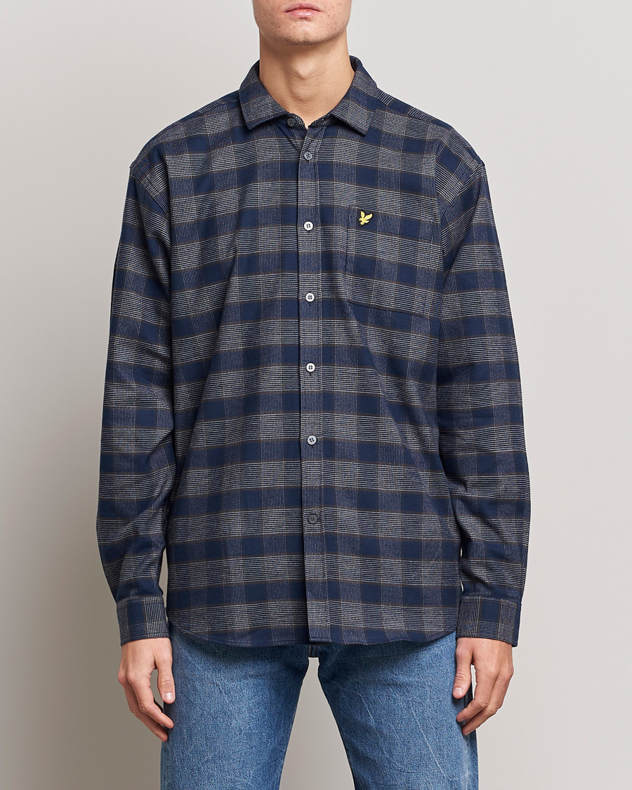 Herre | Skjorter | Lyle & Scott | Checked Cotton Shirt Dark Navy