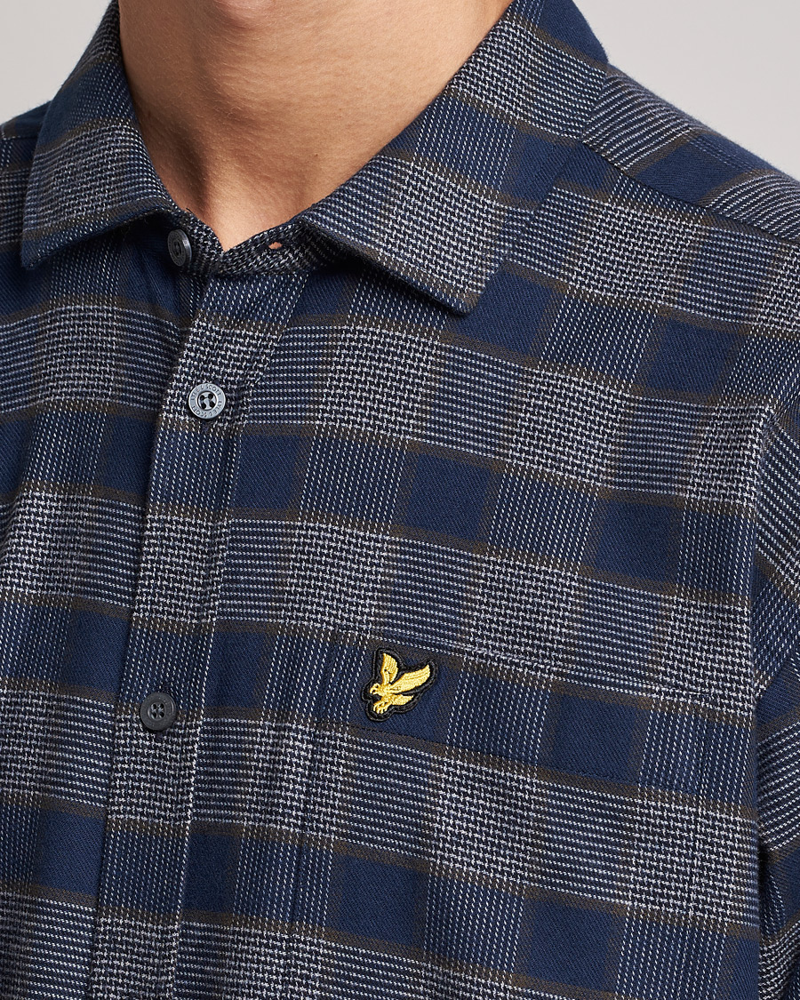Herre | Skjorter | Lyle & Scott | Checked Cotton Shirt Dark Navy
