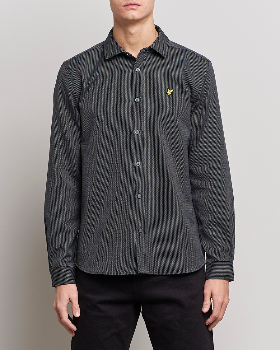 Herre | Skjorter | Lyle & Scott | End On End Shirt Dark Navy/Jet Black