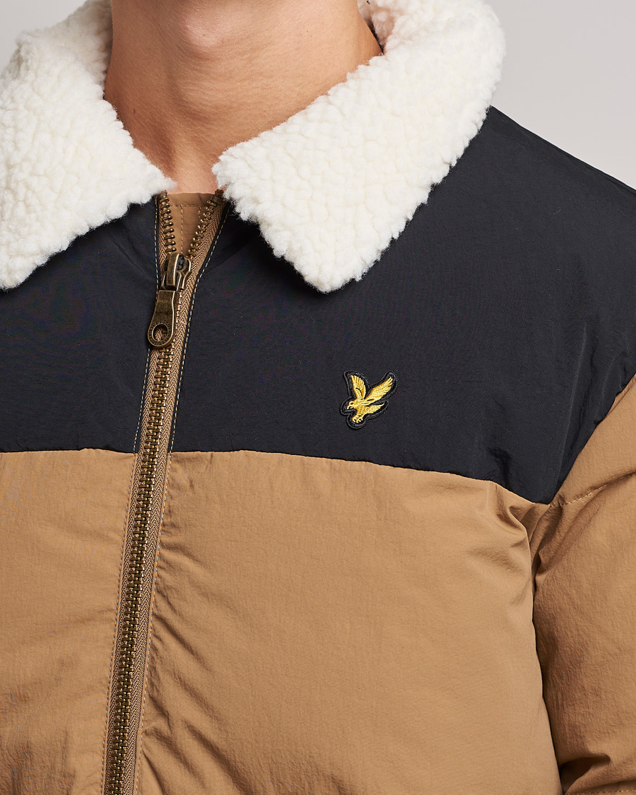 Herre | Jakker | Lyle & Scott | Borg Collor Puffer Jacket Camel Bronze