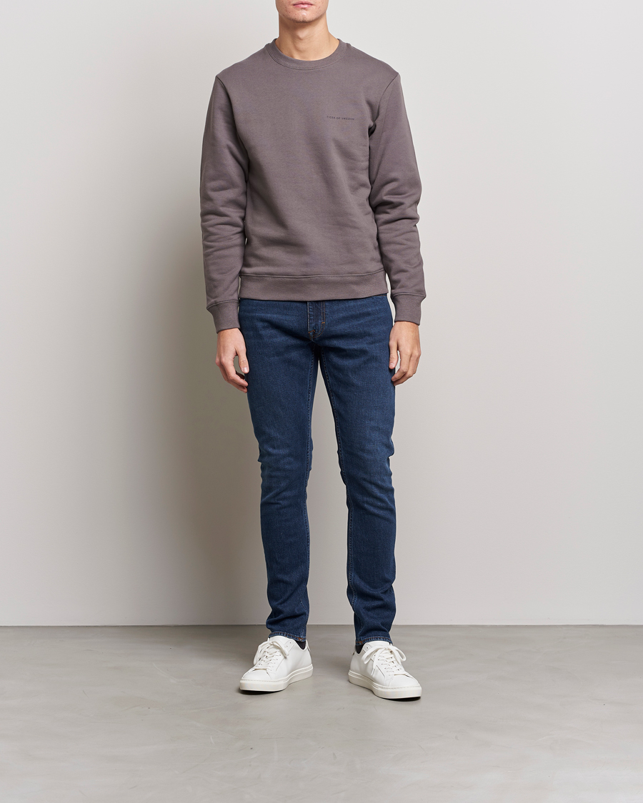 Herre | Trøjer | Tiger of Sweden | Emerson Cotton Sweatshirt Ash Grey