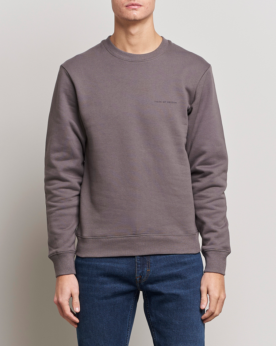 Herre | Grå sweatshirts | Tiger of Sweden | Emerson Cotton Sweatshirt Ash Grey