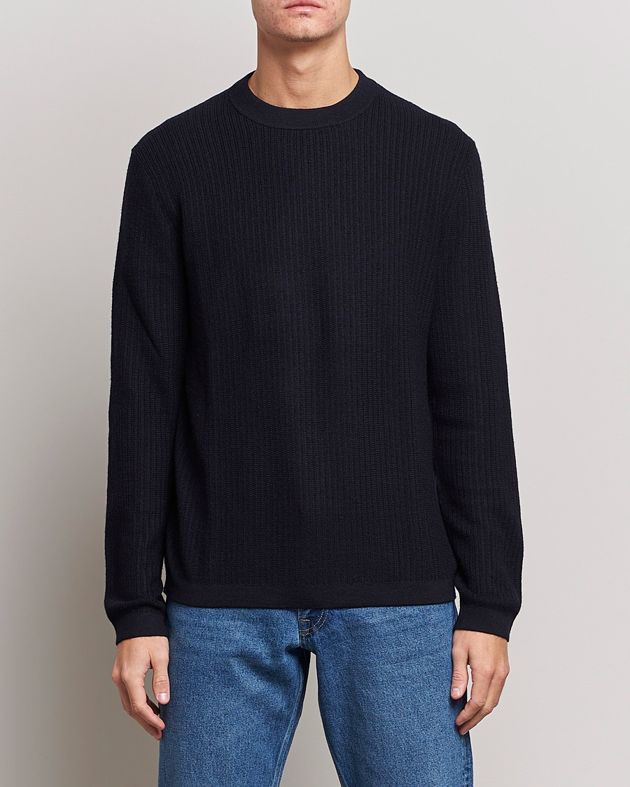 Herre | Trøjer | Tiger of Sweden | Elssler Wool Sweater Navy