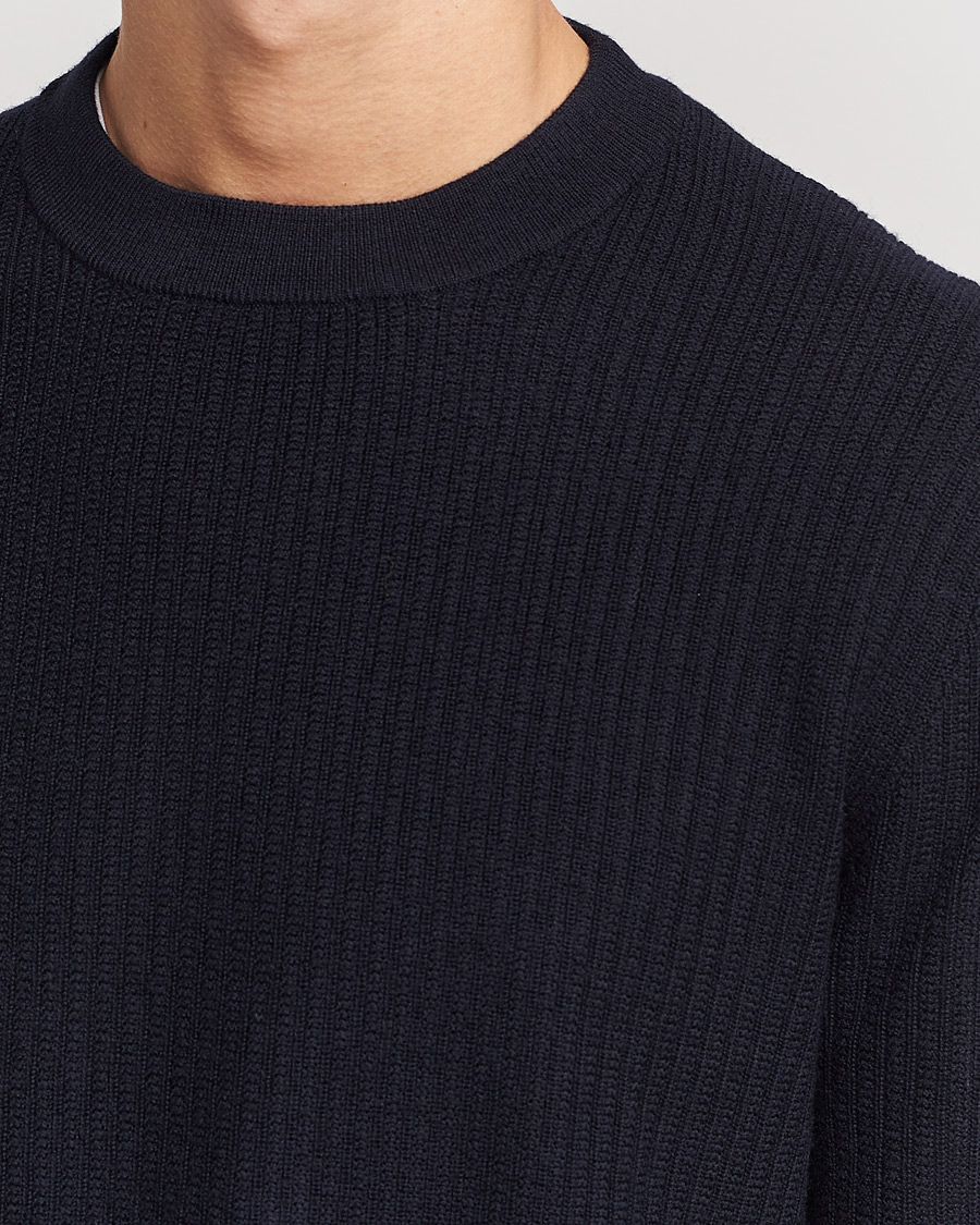 Herre | Trøjer | Tiger of Sweden | Elssler Wool Sweater Navy