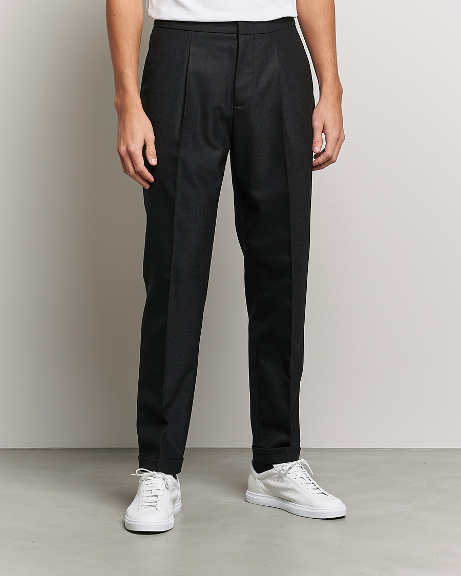 Herre | Bukser | J.Lindeberg | Sasha Wool Twill Pants Black